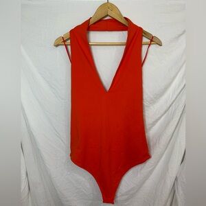 Aritzia Contour Bright Orange Top